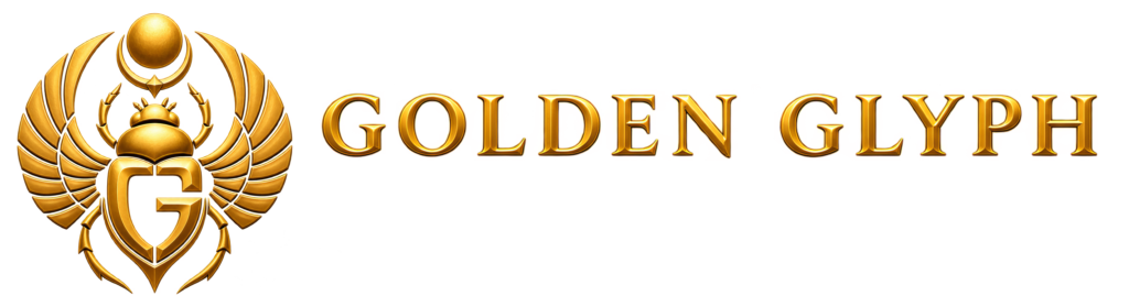 Golden Glyph Vertical Logo